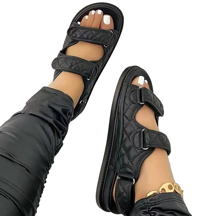 Sandales Femme à Scratch (Velcro) – Sandales de Plage Confort Été