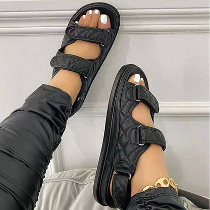 Sandales Femme à Scratch (Velcro) – Sandales de Plage Confort Été