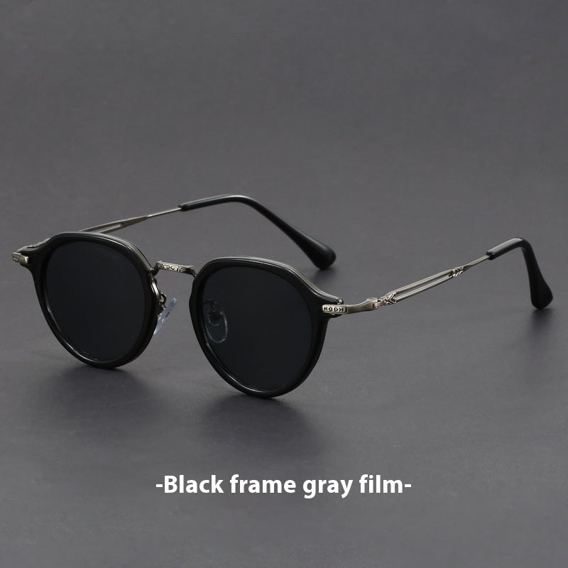 Lunettes de soleil rondes en métal – hommes et femmes