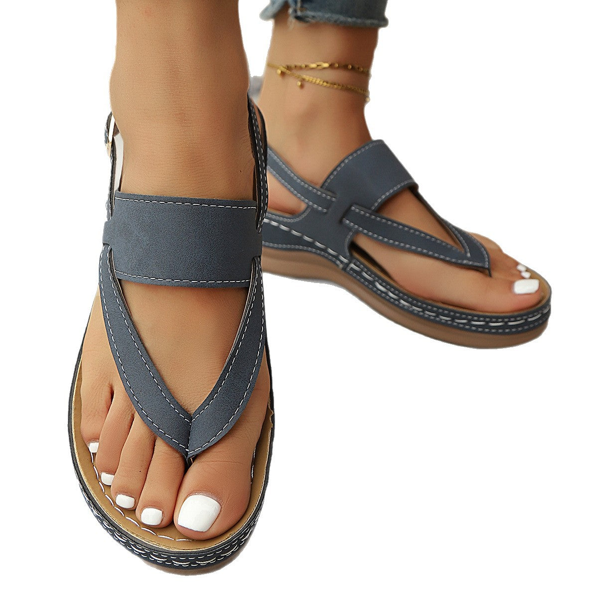 Sandales Confort Élégantes à Bride en V – Style Estival Moderne