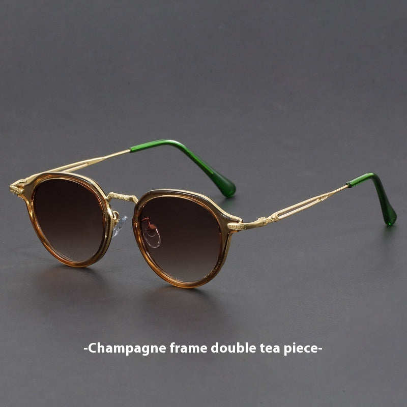 Lunettes de soleil rondes en métal – hommes et femmes